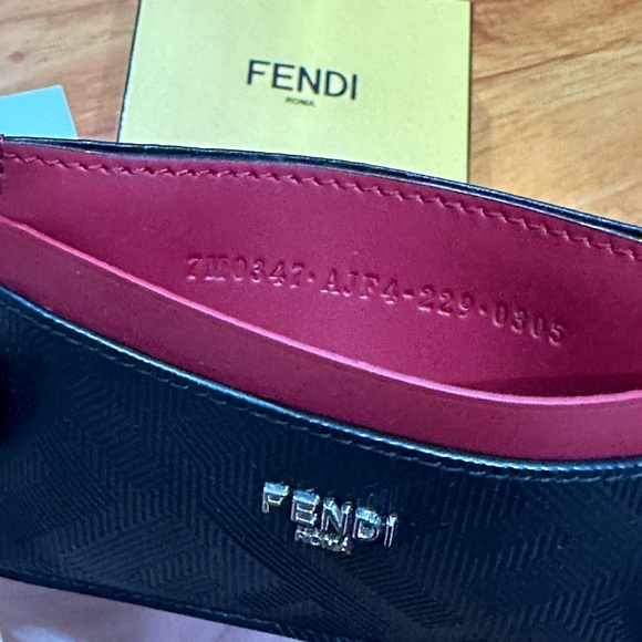 Fendi logo two-tone card case holder - Picture 5 of 11